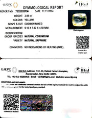 3.95/CT Natural Ceylonese Pukhraj with Govt Lab Certificate-34410